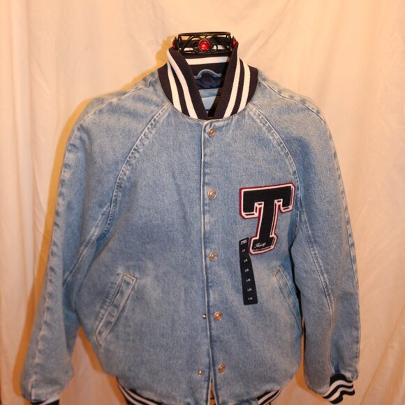 Tommy Hilfiger Women's Blue Varsity Jacket - Picture 1 of 4